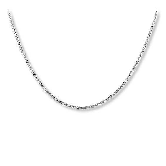 Box Chain Semi-Solid Sterling Silver 24"