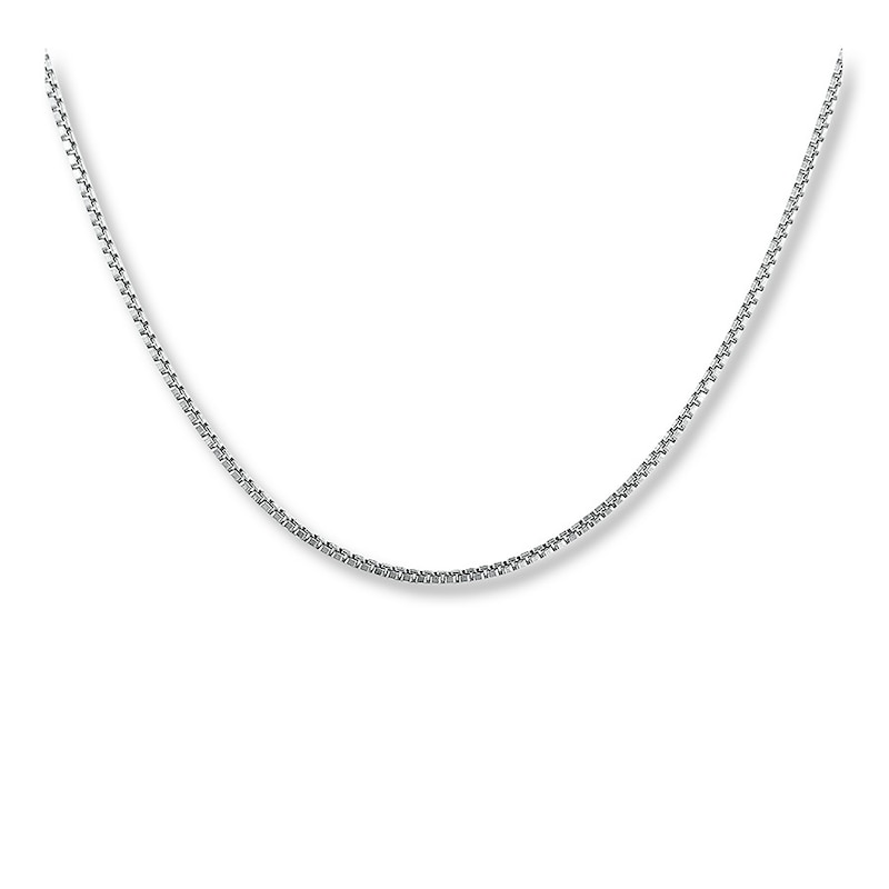 Main Image 1 of Box Chain Semi-Solid Sterling Silver 24&quot;