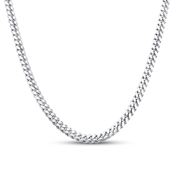 Miami Cuban Link Necklace Solid Sterling Silver 22"