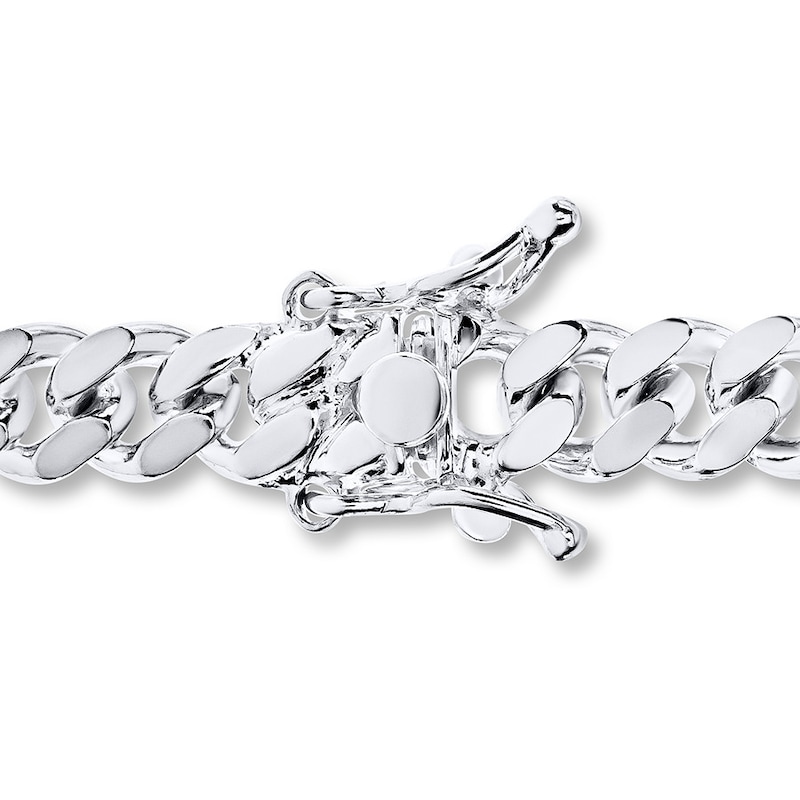 Main Image 3 of Miami Cuban Link Necklace Solid Sterling Silver 22&quot;