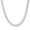 Thumbnail Image 1 of Curb Chain Necklace Solid Sterling Silver 22&quot;