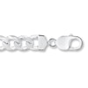 Thumbnail Image 1 of Solid Curb Chain Necklace Sterling Silver 22"