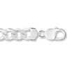 Thumbnail Image 2 of Curb Chain Necklace Solid Sterling Silver 22&quot;