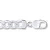 Thumbnail Image 2 of Solid Curb Chain Necklace Sterling Silver 22"