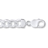 Thumbnail Image 3 of Curb Chain Necklace Solid Sterling Silver 22&quot;
