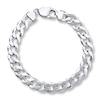 Thumbnail Image 1 of Curb Chain Bracelet Solid Sterling Silver 8.5&quot;