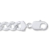 Thumbnail Image 2 of Curb Chain Bracelet Solid Sterling Silver 8.5&quot;