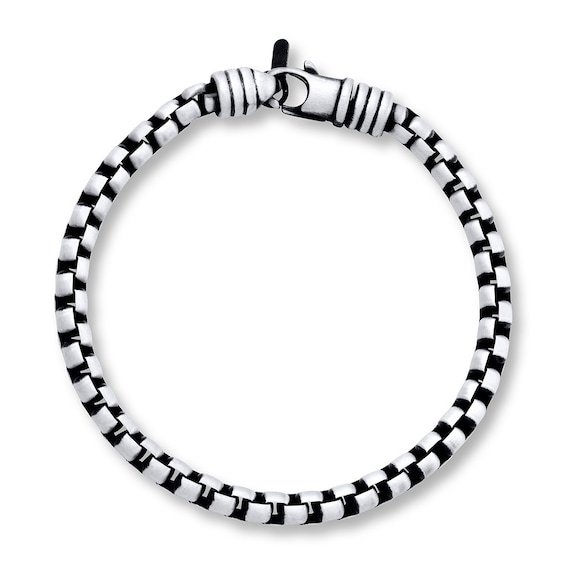 Box Chain Bracelet Solid Sterling Silver 8"