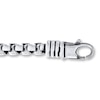 Thumbnail Image 2 of Box Chain Bracelet Solid Sterling Silver 8&quot;