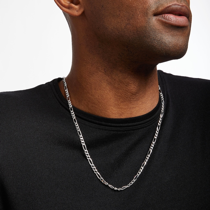 Main Image 4 of Figaro Necklace Solid Sterling Silver 24&quot;