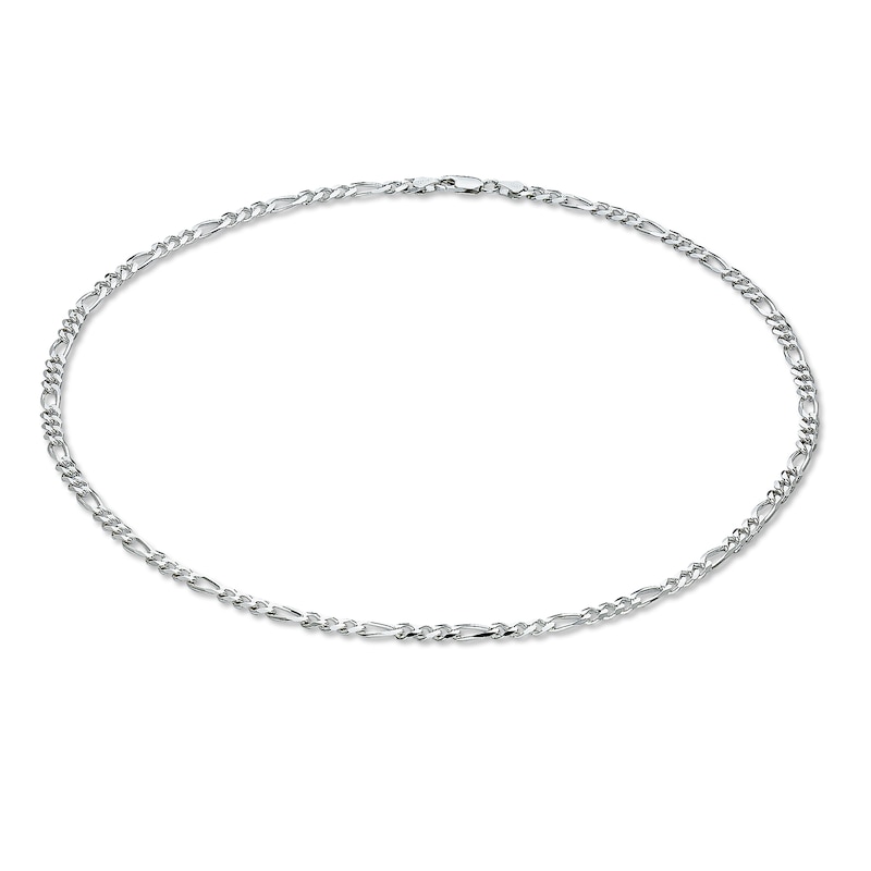 Main Image 2 of Figaro Necklace Solid Sterling Silver 20&quot;