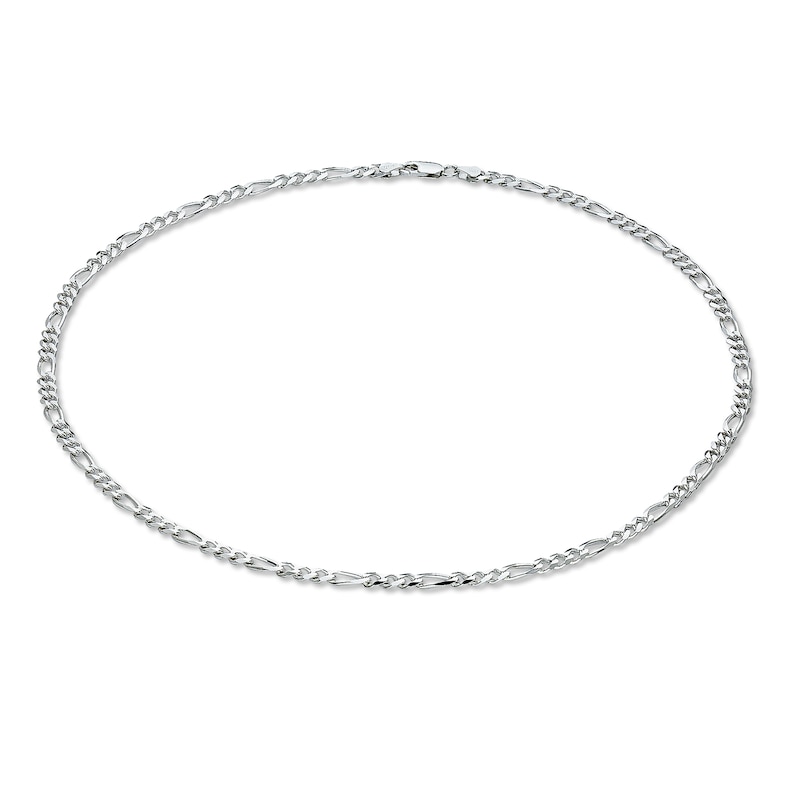 Solid Figaro Necklace Sterling Silver  20"