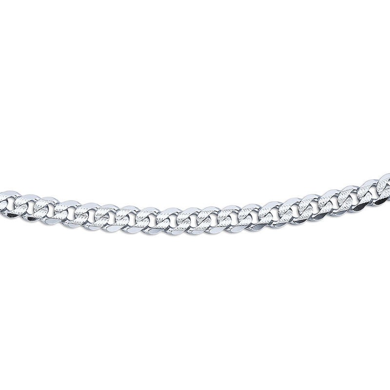 Solid Curb Link Bracelet Sterling Silver 8