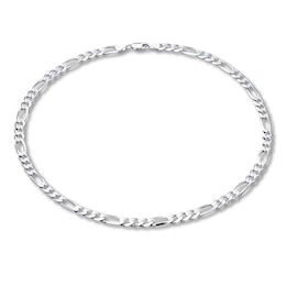 Solid Figaro Link Chain Sterling Silver  20&quot;