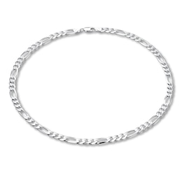 Figaro Link Chain Solid Sterling Silver 20"