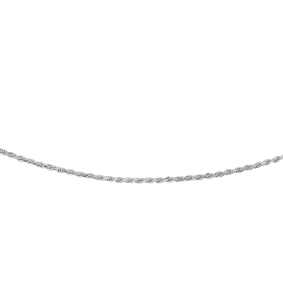 Solid Rope Chain Necklace Sterling Silver 20"