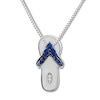 Thumbnail Image 1 of Flip Flop Necklace Lab-Created Sapphires Sterling Silver