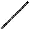 Thumbnail Image 2 of Men's Natural Black Sapphire Bracelet Stainless Steel 9&quot;