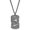Thumbnail Image 0 of Dog Tag Necklace Black Ion-Plated Stainless Steel 24"