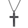 Thumbnail Image 1 of Cross Necklace Black Ion-Plated Stainless Steel 24&quot;