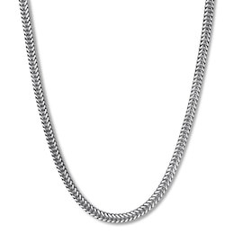 Link Chain Necklace Solid Stainless Steel & Black Ion-Plating 24"