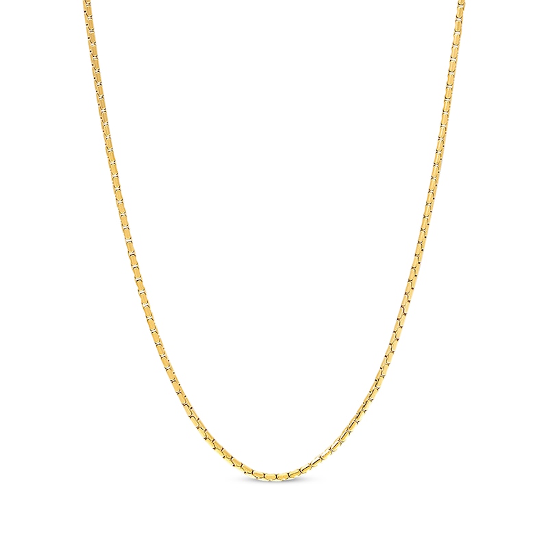 Solid Snake Chain Necklace 2.5mm Yellow Ion-Plated Stainless Steel 24"