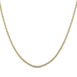 Foxtail Chain Necklace 2.5mm Yellow Ion-Plated Solid Stainless Steel 24"