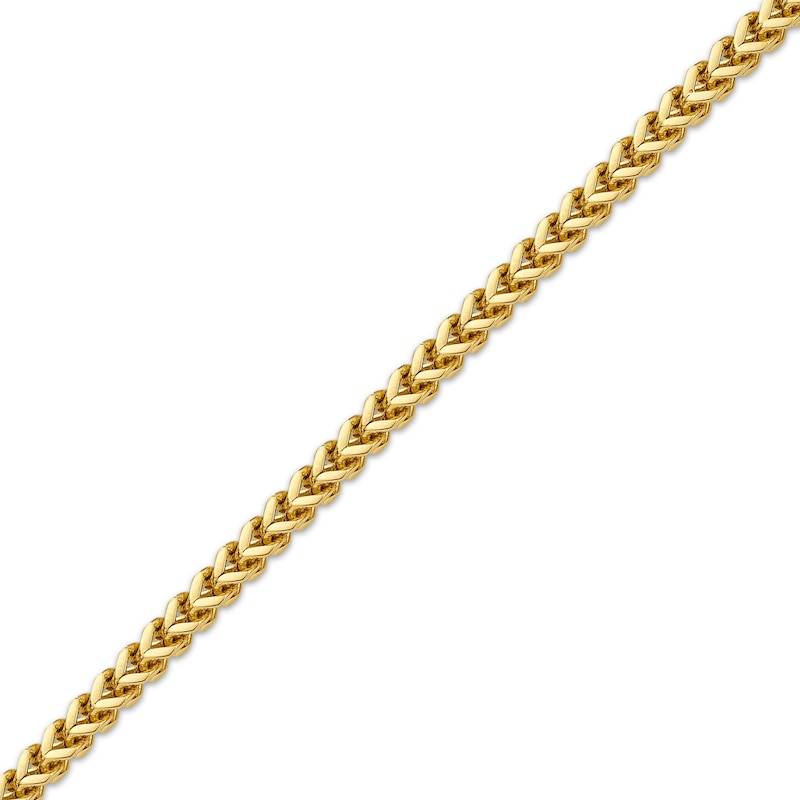 Solid Foxtail Chain Necklace 2.5mm Yellow Ion-Plated Stainless Steel 24"
