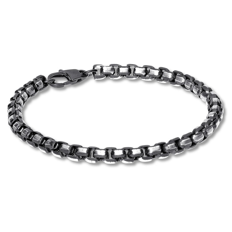 Solid Box Chain Bracelet Stainless Steel/Ion Plating 8.5"
