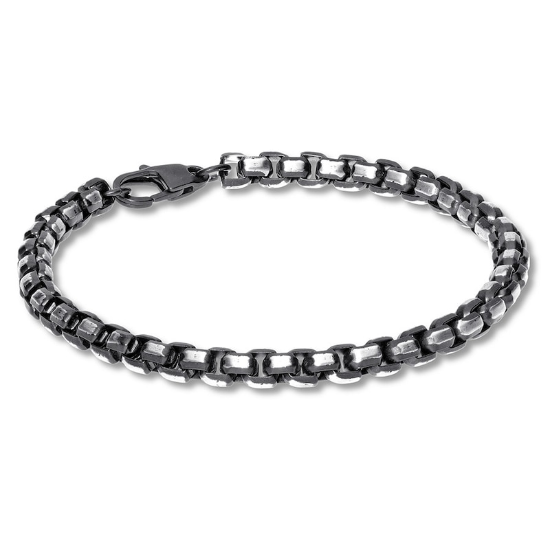 Main Image 1 of 8.5mm Box Chain Bracelet Solid Stainless Steel/Ion Plating 8.5&quot;