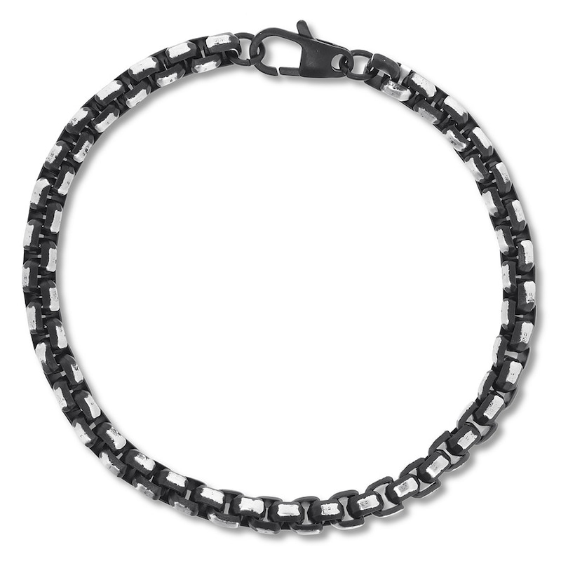 Solid Box Chain Bracelet Stainless Steel/Ion Plating 8.5"