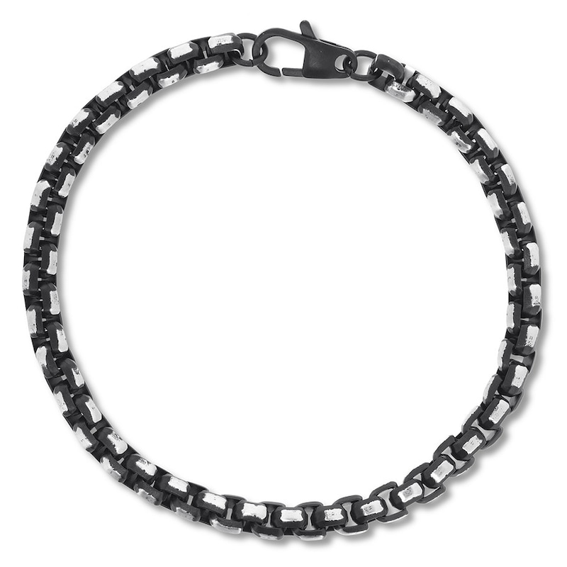 Main Image 2 of 8.5mm Box Chain Bracelet Solid Stainless Steel/Ion Plating 8.5&quot;