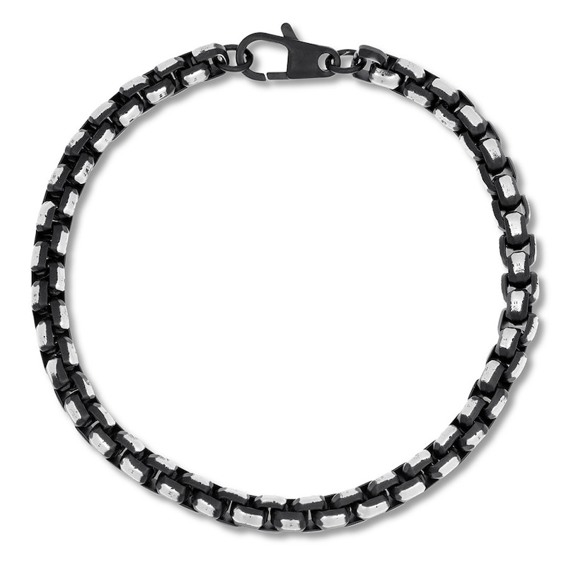 Main Image 3 of 8.5mm Box Chain Bracelet Solid Stainless Steel/Ion Plating 8.5&quot;