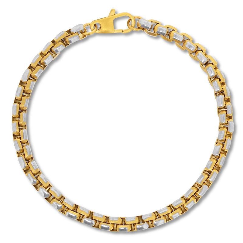 Main Image 2 of 8.5mm Box Chain Bracelet Solid Stainless Steel/Ion Plating 8.5&quot;