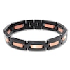 Thumbnail Image 1 of Men's Stainless Steel Bracelet Black/Gold-Tone Ion-Plated 8.75&quot;
