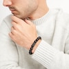 Thumbnail Image 3 of Men's Black Onyx Beaded Bolo Bracelet Stainless Steel