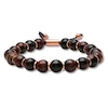 Thumbnail Image 1 of Men's Tiger's Eye Quartz Beaded Bolo Bracelet Stainless Steel