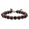 Thumbnail Image 0 of Men's Tiger's Eye Quartz Beaded Bolo Bracelet Stainless Steel