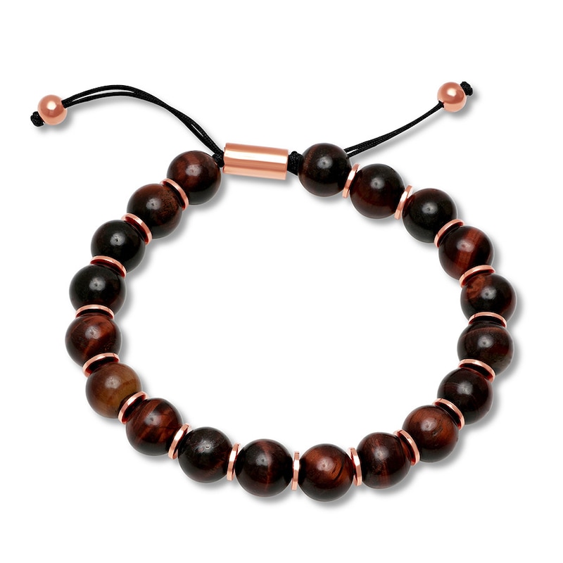 Regulus Meteorite Bracelet Beaded Bracelect Tiger Eye Mens