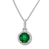 Thumbnail Image 1 of Lab-Created Emerald Necklace Sterling Silver