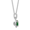Thumbnail Image 2 of Lab-Created Emerald Necklace Sterling Silver