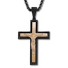 Thumbnail Image 1 of Men's Crucifix Necklace Stainless Steel & Ion-Plating