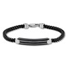 Thumbnail Image 1 of Men's Black Diamond Bracelet 1/5 ct tw Stainless Steel 8.5&quot;