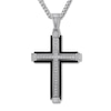 Thumbnail Image 0 of Diamond Cross Necklace 1/6 ct tw Stainless Steel 22"