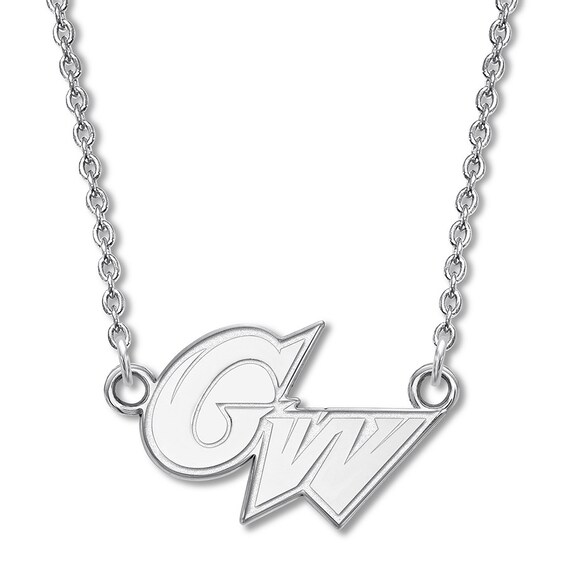 George Washington Colonials White Cz Circle Necklace George Washington Colonials White Cz Circle Necklace