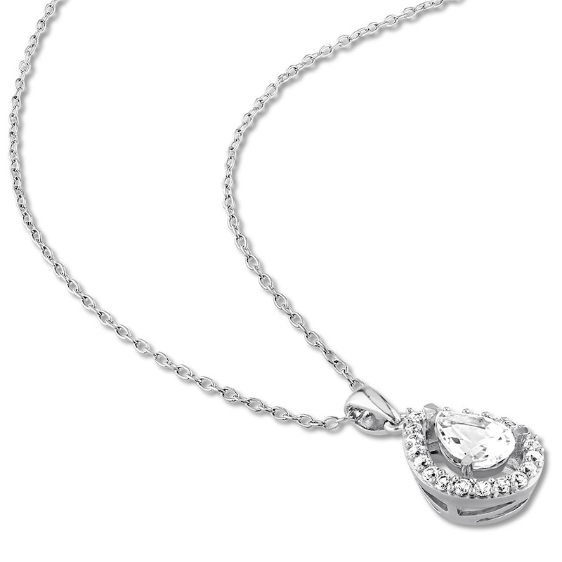 Main Image 2 of Lab-Created White Sapphire Gift Set Sterling Silver