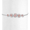 Thumbnail Image 1 of Rose Quartz & White Topaz Bolo Bracelet Sterling Silver