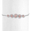 Thumbnail Image 2 of Rose Quartz & White Topaz Bolo Bracelet Sterling Silver