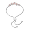 Thumbnail Image 2 of Rose Quartz & White Topaz Bolo Bracelet Sterling Silver
