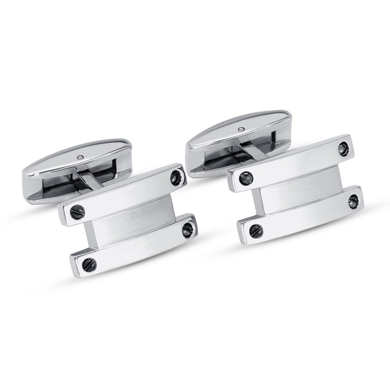 Stainless Steel Cuff Links Black Ion-Plating